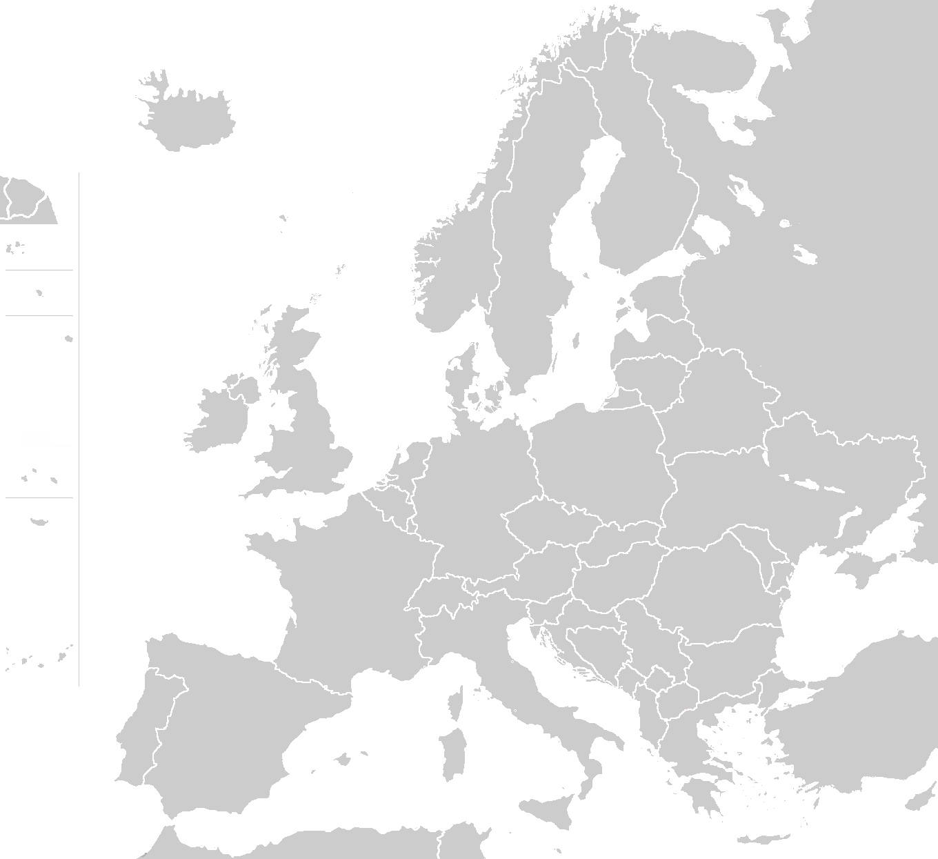 Európa országainak térképe